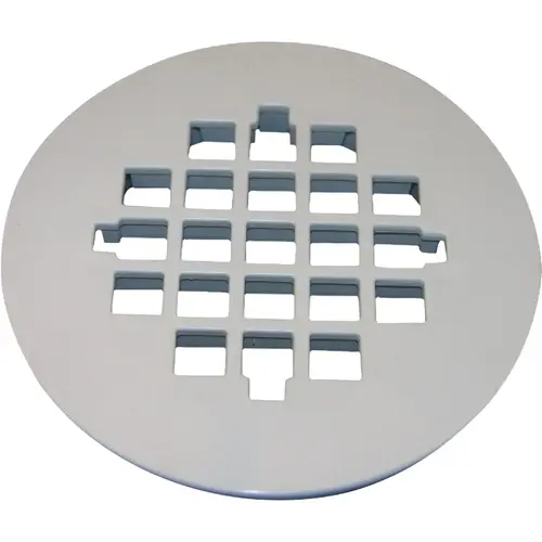 3 In. White Plastic Snap-In Casper Style Shower Drain Strainer