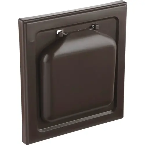 4 In. Brown Plastic Wide Mount Dryer Vent Hood