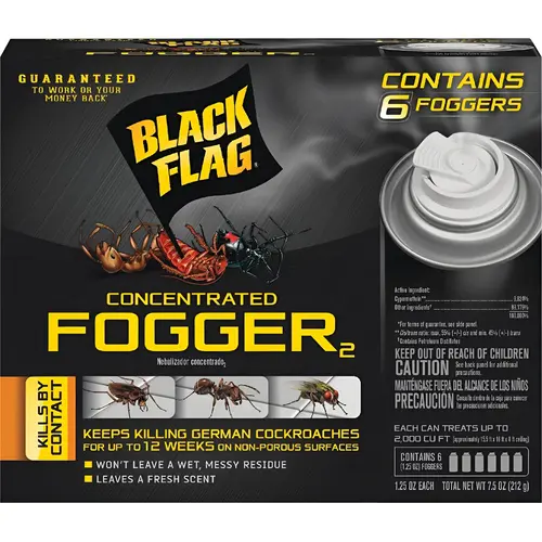 Black Flag Dual Action Concentrated Indoor Insect Fogger - pack of 6