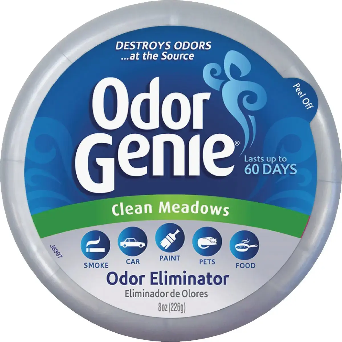 Odor Genie Odor Eliminator 8 oz Clean Meadow Gray 60 days-Day Freshness FG69CM