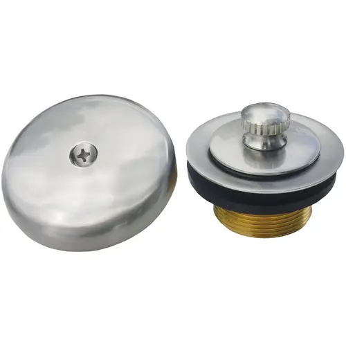 1-1/4 In. Waste Shoe and Bathtub Drain Stopper Kit in Satin Nickel