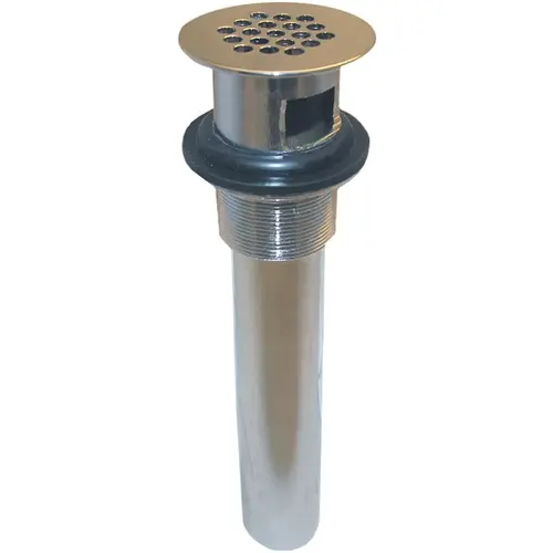 1-1/4 In. Chrome-Plated Brass Bathroom Sink Drain with Grid Strainer 1-1/4 In. Chrome-Plated Brass Bathroom Sink Drain with Grid Strainer