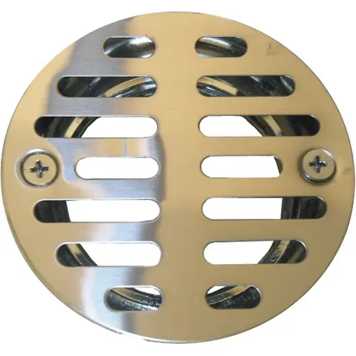 3-1/2 In. Chrome Plated Shower Drain Strainer for Tile Installations, 1-1/2 In. FPT Outlet