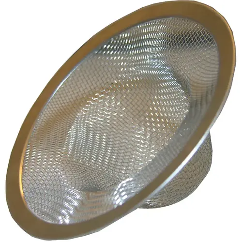3-5/8 In. Stainless Steel Mesh Shower Drain Strainer with Chrome Rim