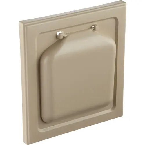4 In. Tan Plastic Wide Mount Dryer Vent Hood