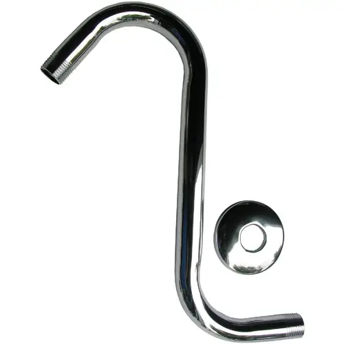 10 In. Chrome S-Type Shower Arm and Flange 10 In. Chrome S-Type Shower Arm and Flange