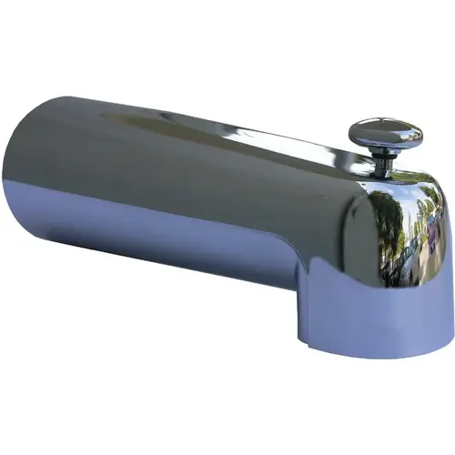 7 In. Long Chrome Bathtub Spout with Diverter 7 In. Long Chrome Bathtub Spout with Diverter
