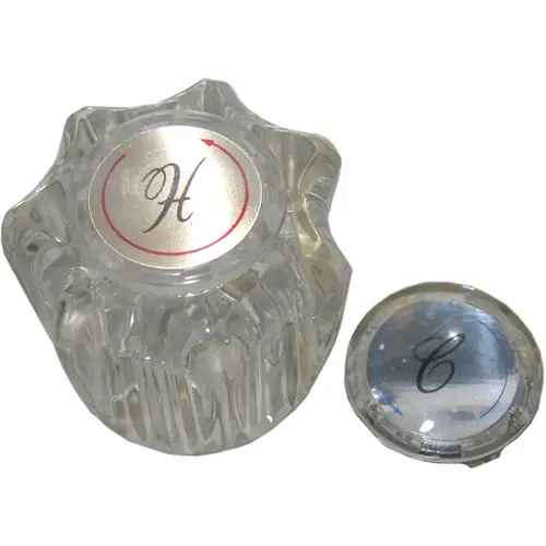Aquasource Hometek Round Clear Tub & Shower Handle Kit