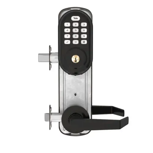 Yale Real Living Assure Lock Push Button Norwood Interconnected Lockset and Deadbolt with Z-Wave Oil Rubbed Bronze Permanent Finish Yale Real Living Assure Lock Push Button Norwood Interconnected Lockset and Deadbolt with Z-Wave Oil Rubbed Bronze Permanent Finish