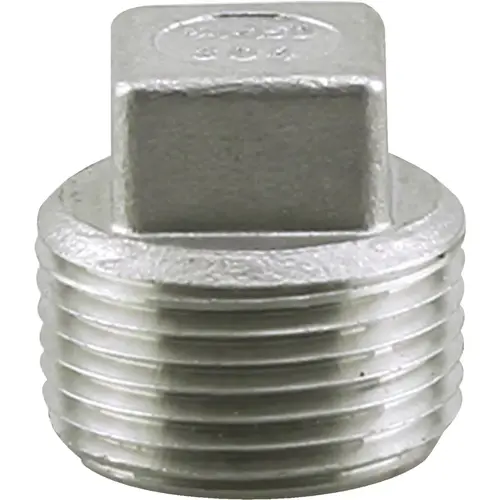 PLUMB-EEZE 1-1/4 In. MIP Square Head Stainless Steel Plug PLUMB-EEZE 1-1/4 In. MIP Square Head Stainless Steel Plug