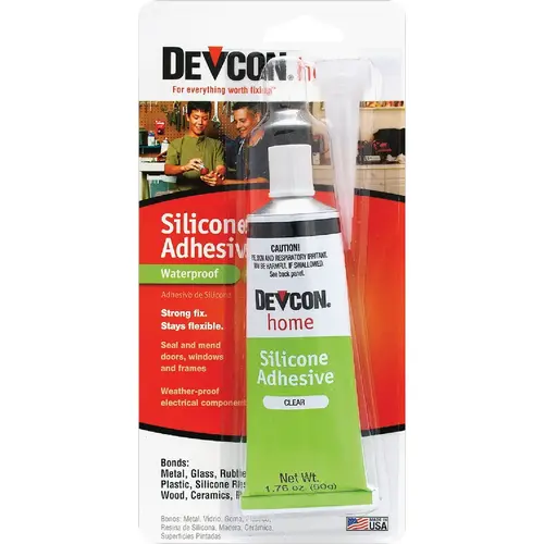 1.76 Oz. Clear Silicone Adhesive