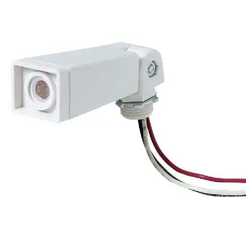 Hard Wire White Floodlight Photocell Lamp Control