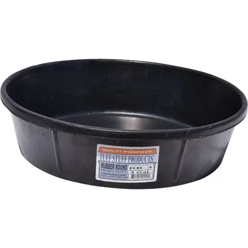 3 Gal. Rubber Feed Pan Black 3 Gal. Rubber Feed Pan Black
