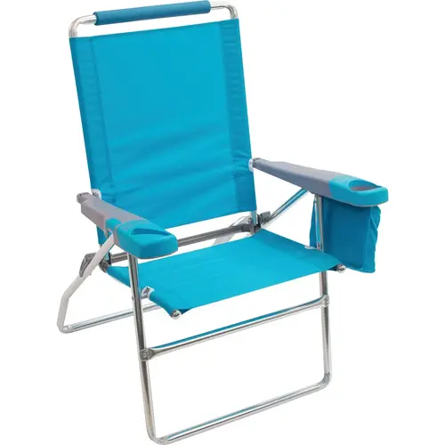 4-Position Aluminum Folding Beach Chair with Insulated Pouch 4-Position Aluminum Folding Beach Chair with Insulated Pouch