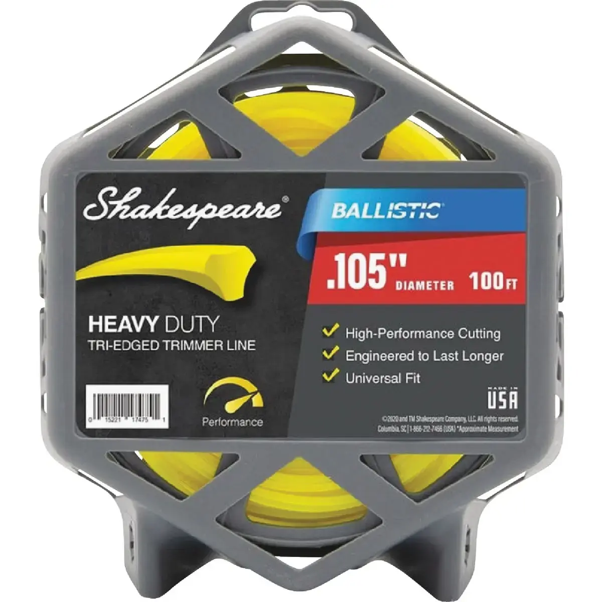 Shakespeare Ballistic 0.105 In. x 100 Ft. Universal Trimmer Line Yellow 17475