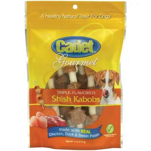 5 In. Gourmet Beef Hide Shish Kabob Dog Treats, 4 Oz. 5 In. Gourmet Beef Hide Shish Kabob Dog Treats, 4 Oz.