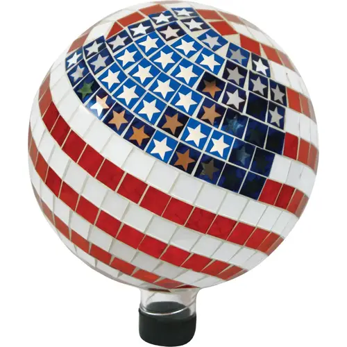 10 In. Dia. Glass American Flag Gazing Globe