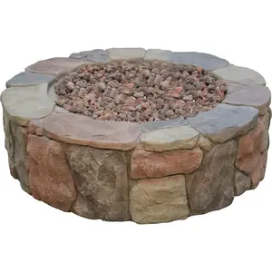 BOND MANUFACTURING 66600 Petra 36 In. Round Faux Stone Fire Pit