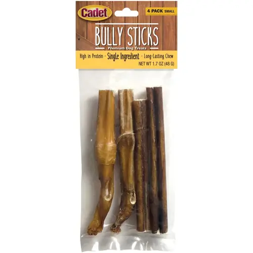 Bully Sticks Small Dog Treat - pack of 4 Bully Sticks Small Dog Treat - pack of 4