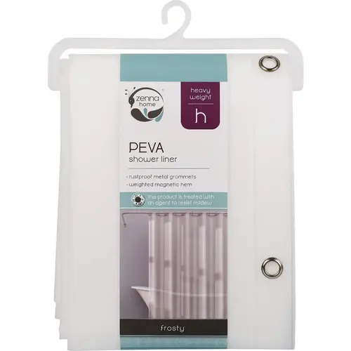 Zenna Home 70 In. x 71 In. Frosty Heavyweight PEVA Shower Curtain Liner