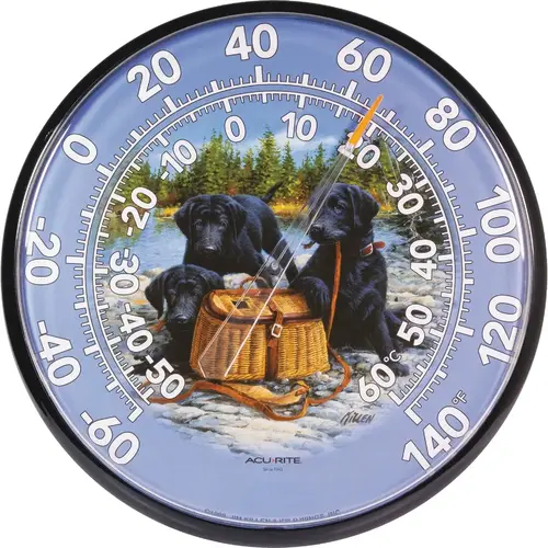 12" Fahrenheit -60 To 140 Outdoor Wall Thermometer