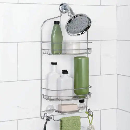 Zenna Home Satin Nickel Steel Shower Caddy