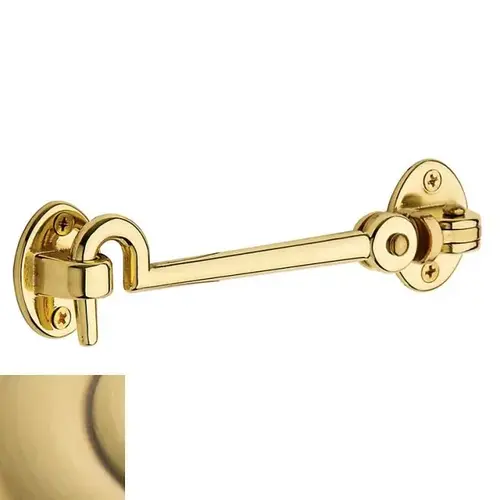 5-1/2" Swivel Cabin Door Hook Satin Brass With Brown Finish 5-1/2" Swivel Cabin Door Hook Satin Brass With Brown Finish