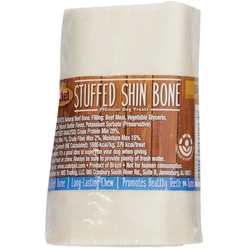 Peanut Butter Flavor Stuffed Small Shin Bone for Dogs Peanut Butter Flavor Stuffed Small Shin Bone for Dogs
