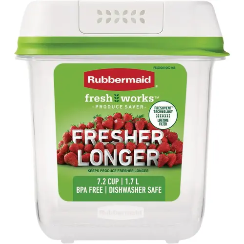 FreshWorks Produce Saver 7.2 C. Clear Medium Food Storage Container FreshWorks Produce Saver 7.2 C. Clear Medium Food Storage Container