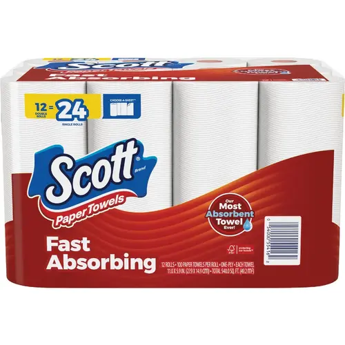 Choose-A-Sheet Paper Towels (12-Double Rolls) - pack of 2 Choose-A-Sheet Paper Towels (12-Double Rolls) - pack of 2