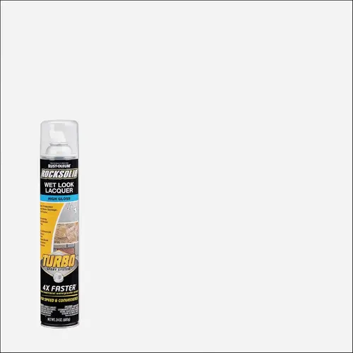 RockSolid 24 Oz. Turbo Spray System High Gloss Wet Look Lacquer Spray Sealer Clear RockSolid 24 Oz. Turbo Spray System High Gloss Wet Look Lacquer Spray Sealer Clear