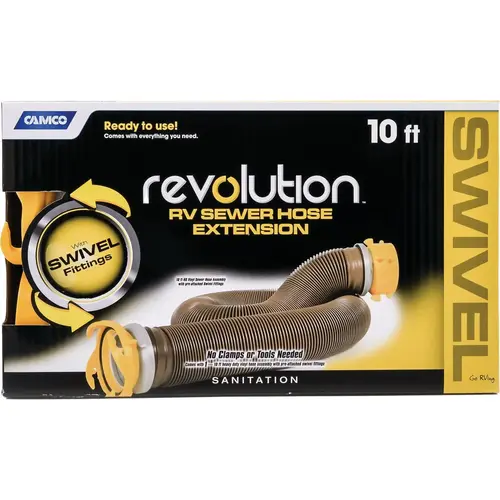 Revolution 360 10 Ft. Heavy Duty Sewer Hose with Swivel Fittings