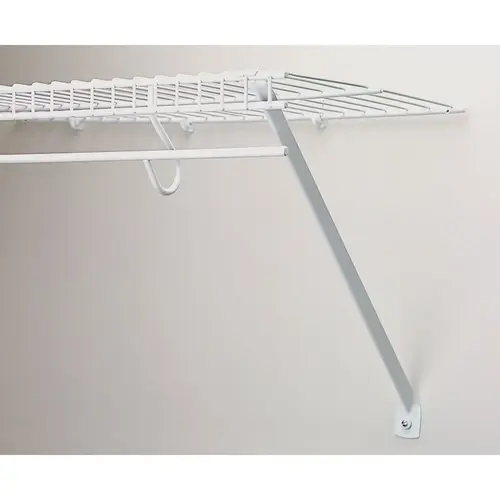 12 In. White Steel Support Brace