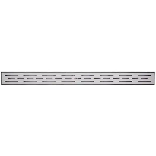 24 In. Linear Shower Drain Offset Pattern Grate Chrome