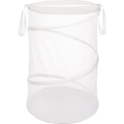 18 In. Dia. White Collapsible Laundry Hamper 18 In. Dia. White Collapsible Laundry Hamper