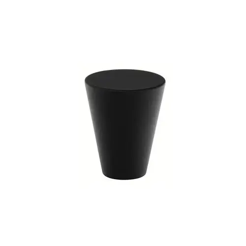 Cone Cabinet Knob 1" Flat Black Finish Cone Cabinet Knob 1" Flat Black Finish