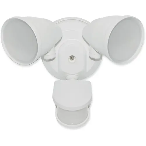 White Motion Sensing LED Floodlight Fixture White Motion Sensing LED Floodlight Fixture