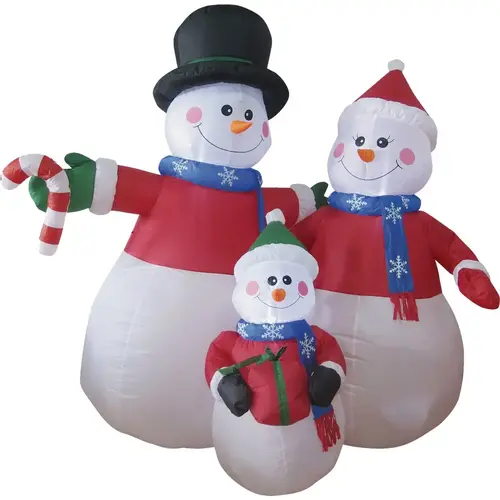 6 Ft. Snowman Family Airblown Inflatable