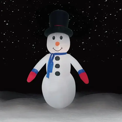 10 Ft. Snowman with Black Top Hat Airblown Inflatable
