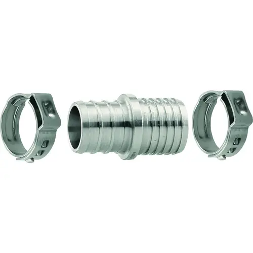 Transition 3/4 In. Polybutylene, Stainless Steel PEX-B Coupling Transition 3/4 In. Polybutylene, Stainless Steel PEX-B Coupling