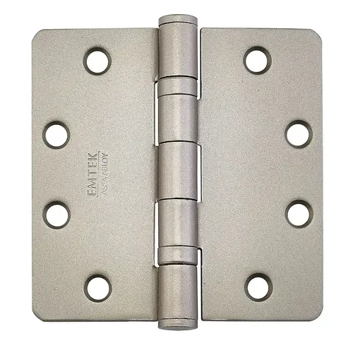 4" X 4" 1/4" Radius Steel Heavy Duty Hinge Tumbled White Bronze Finish Pair 4" X 4" 1/4" Radius Steel Heavy Duty Hinge Tumbled White Bronze Finish Pair