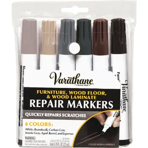 Varathane 374189 Furniture, Wood Floor and Laminate Repair Markers (6-Count)