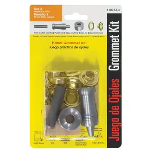 Lord & Hodge Inc 1073A-3 7/16 In. Brass Grommet Kit