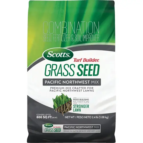 Turf Builder 2.4 Lb. 200 Sq. Ft. Pacific Northwest Mix Grass Seed, Fertilizer, and Soil Improver Combination Turf Builder 2.4 Lb. 200 Sq. Ft. Pacific Northwest Mix Grass Seed, Fertilizer, and Soil Improver Combination
