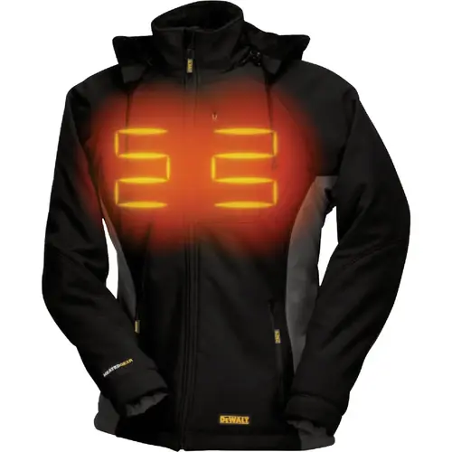 Soft-Shell Woman's Heated Jacket Kit, Large, Polyester, Spandex, Black, Includes Battery Kit Soft-Shell Woman's Heated Jacket Kit, Large, Polyester, Spandex, Black, Includes Battery Kit