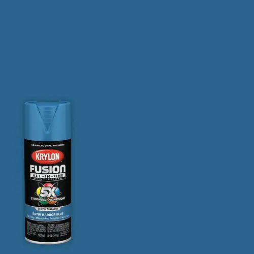 Fusion All-In One 12 Oz. Satin Spray Paint, Harbor Blue Fusion All-In One 12 Oz. Satin Spray Paint, Harbor Blue