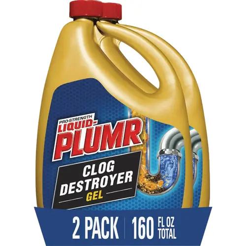 80 Oz. Pro-Strength Full Drain Clog Destroyer - pack of 2