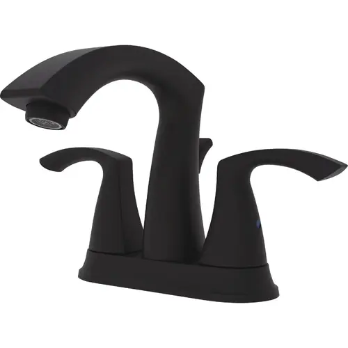 Compass Manufacturing 3280MB Brookfield Matte Black 2-Handle Bathroom Faucet With Popup