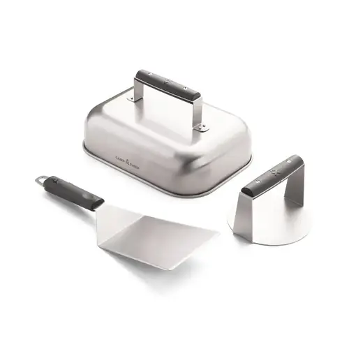 Smashed Burger Kit, Stainless Steel, Soft-Touch Handle