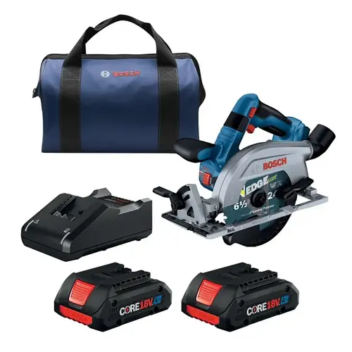 Circular Saw Kit, Battery Included, 18 V, 144 W-hr, 6-1/2 in Dia Blade, 2-1/4 in Cutting Capacity
